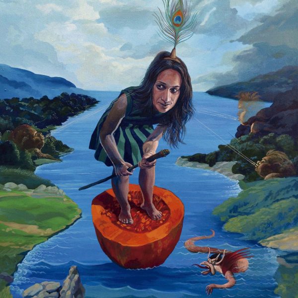 2. Aurora cruzando el lago de la verdad. Óleo sobre lienzo. 65 x 81 cm. 2022